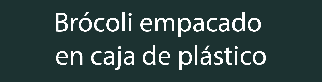 Empaque en caja de plástico de 10 kg.